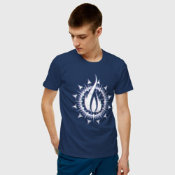 Мужская футболка хлопок in flames - logo neon - фото 2