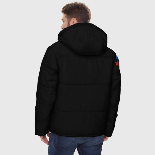 Мужская зимняя куртка 3D с принтом 86 Rus ХМАО Югра, вид сзади #2