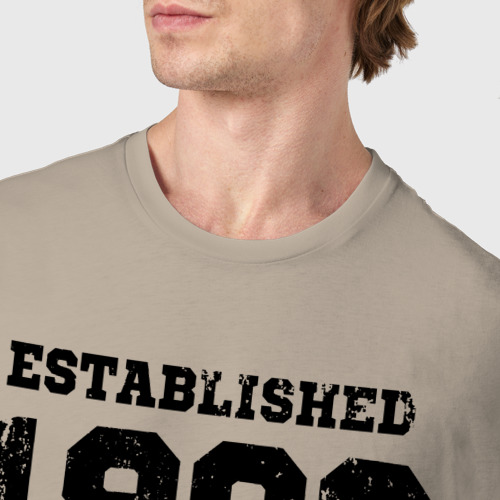 Мужская футболка хлопок Основана в 1996 году и доведена до совершенства, цвет миндальный - фото 6