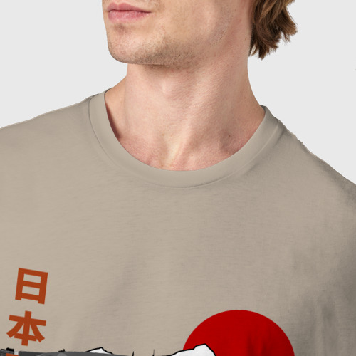 Мужская футболка хлопок Nissan Fairlady z33 350z, цвет миндальный - фото 6