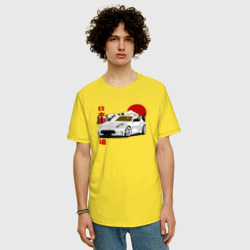 Мужская футболка хлопок Oversize Nissan fairlady z34 370z - фото 2