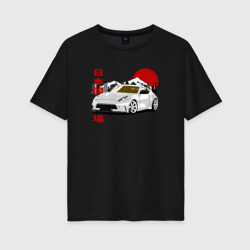 Женская футболка хлопок Oversize Nissan fairlady z34 370z