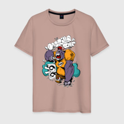 Горилла с микрофоном – Мужская футболка хлопок с принтом купить со скидкой в -20%