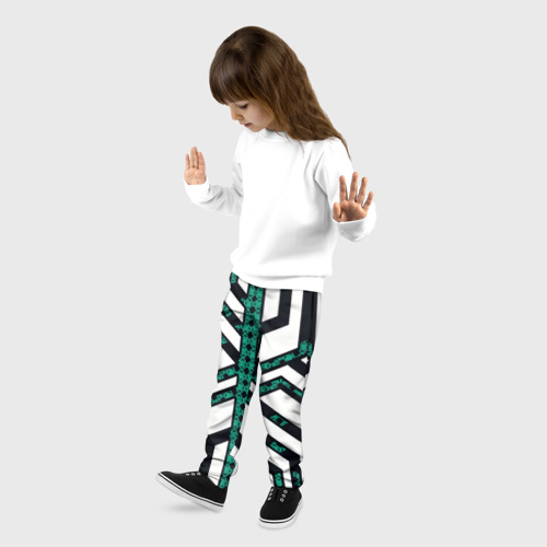 Детские брюки 3D с принтом Киберпанк  сеть, фото на моделе #1