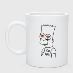 Кружка керамическая I'm fine - Bart Simpson