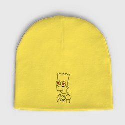 Женская шапка демисезонная I'm fine - Bart Simpson