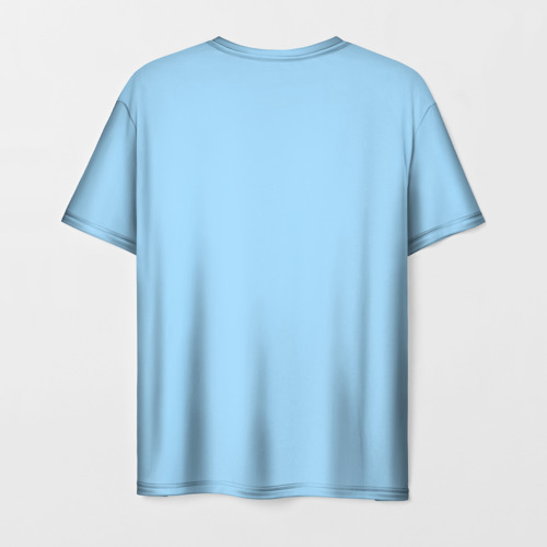 Мужская футболка 3D с принтом Парочка попугаев Неразлучников, вид сзади #1