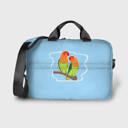 Сумка для ноутбука 3D Парочка попугаев Неразлучников