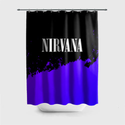 Штора 3D для ванной Nirvana purple grunge