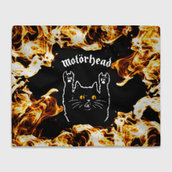 Плед 3D Motorhead рок кот и огонь