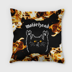 Подушка 3D Motorhead рок кот и огонь