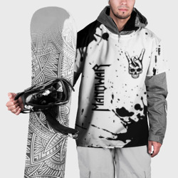 Накидка на куртку 3D Manowar и рок символ на светлом фоне