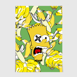 Постер Башка Барта Симпсона среди бананов