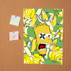 Постер Башка Барта Симпсона среди бананов - фото 2