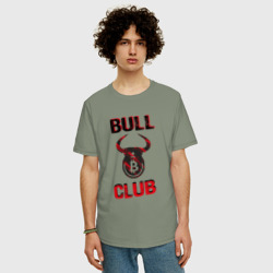 Мужская футболка хлопок Oversize Bull bitcoin club - фото 2