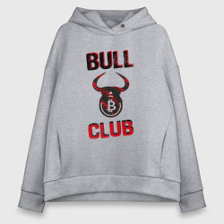 Женское худи Oversize хлопок Bull bitcoin club