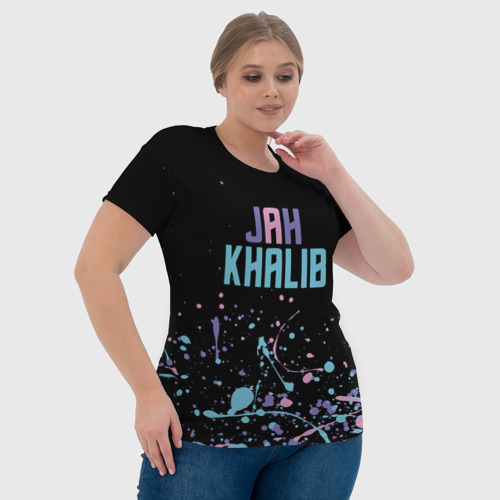 Женская футболка 3D Jah Khalib - краска, цвет 3D печать - фото 6