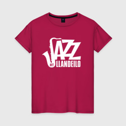 Jazz - саксофон – Женская футболка хлопок с принтом купить