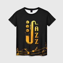 Женская футболка 3D Jazz - ноты