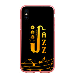 Чехол для iPhone XS Max матовый Jazz - ноты