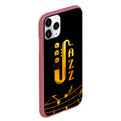 Чехол для iPhone 11 Pro Max матовый Jazz - ноты - фото 2