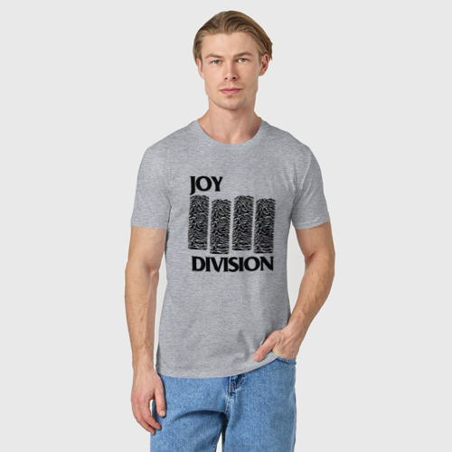Мужская футболка хлопок с принтом Joy Division - rock, фото на моделе #1