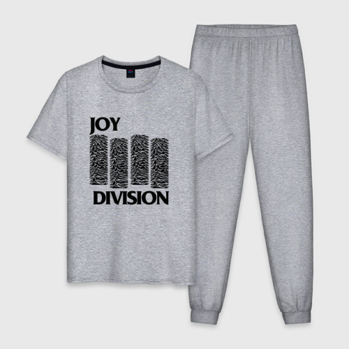 Мужская пижама хлопок с принтом Joy Division - rock, вид спереди #2