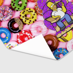 Бумага для упаковки 3D Гомер Симпсон в окружении пончиков - фото 2