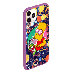 Чехол для iPhone 11 Pro Max матовый Bart Simpson пьёт лимонад - фото 2