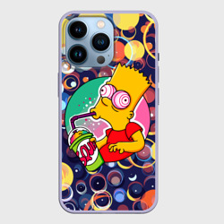 Bart Simpson пьёт лимонад – Чехол для iPhone 14 Pro с принтом купить