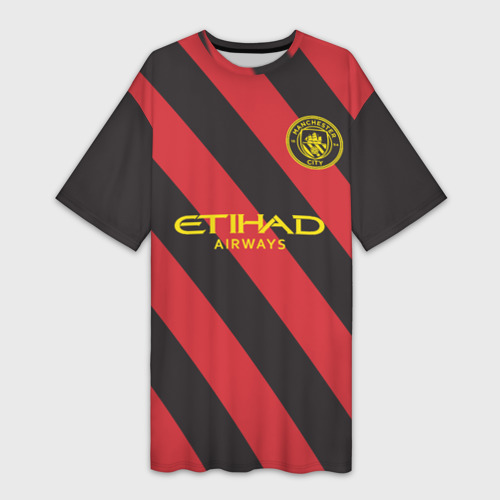 Платье-футболка 3D Manchester City - Away Jersey 2022-23, цвет 3D печать