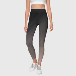 Леггинсы 3D Черный, серый бежевый градиент - фото 2