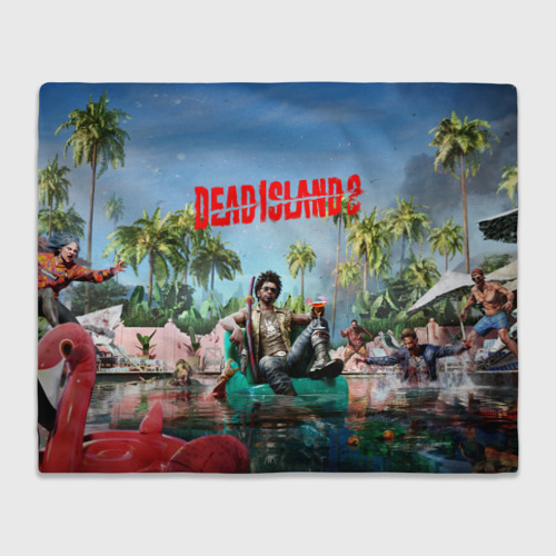 Плед 3D Dead island 2 главный герой, цвет 3D (велсофт)