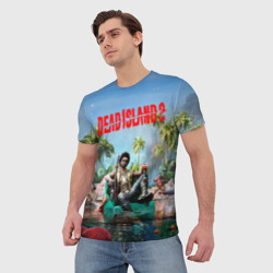 Мужская футболка 3D Dead island 2 главный герой - фото 2