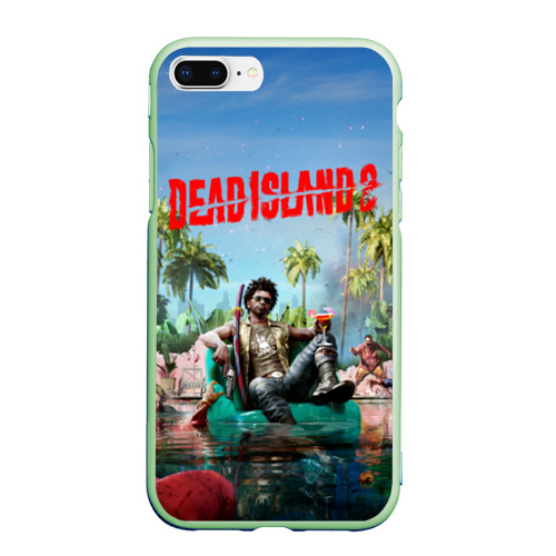 Чехол для iPhone 7Plus/8 Plus матовый Dead island 2 главный герой, цвет салатовый