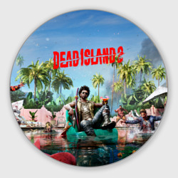 Круглый коврик для мышки Dead island 2 главный герой