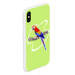 Чехол для iPhone XS Max матовый Яркий попугай Ара - фото 2