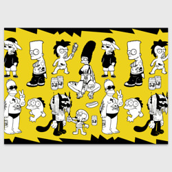 Поздравительная открытка Весёлая компашка мультфильма Симпсоны - полный раскардаш!