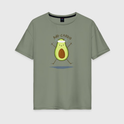 AVO-CARDIO | Аво-кардио – Женская футболка хлопок Oversize с принтом купить со скидкой в -16%