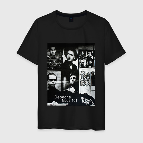 Мужская футболка хлопок Depeche Mode 101 Vintage 1988, цвет черный