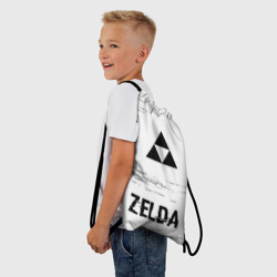 Рюкзак-мешок 3D Zelda glitch на светлом фоне: символ, надпись - фото 2