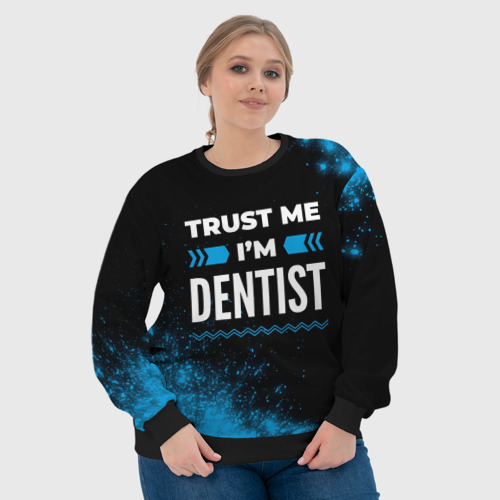 Женский свитшот 3D Trust me I'm dentist Dark, цвет 3D печать - фото 6