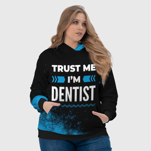 Женская толстовка 3D Trust me I'm dentist Dark, цвет 3D печать - фото 6