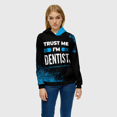 Женская толстовка 3D Trust me I'm dentist Dark, цвет 3D печать - фото 3