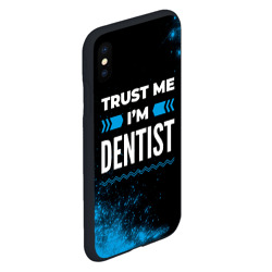 Чехол для iPhone XS Max матовый Trust me I'm dentist Dark - фото 2