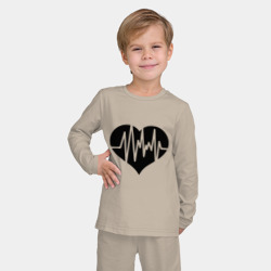 Детская пижама с лонгсливом хлопок Кардиограмма сердца - фото 2