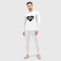 Мужская пижама с лонгсливом хлопок Кардиограмма сердца - фото 2