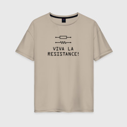 Женская футболка хлопок Oversize Viva la resistance