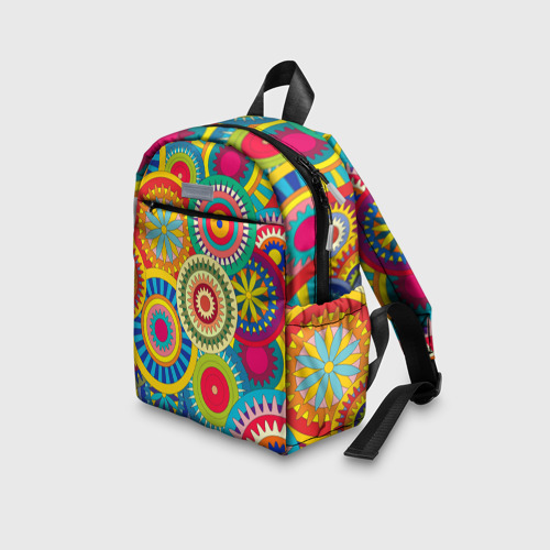 Детский рюкзак 3D с принтом Мандала-Цветы, вид сбоку #3