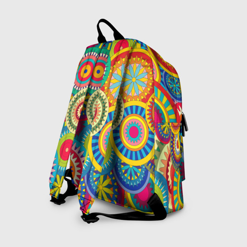 Рюкзак 3D с принтом Мандала-Цветы, вид сзади #1